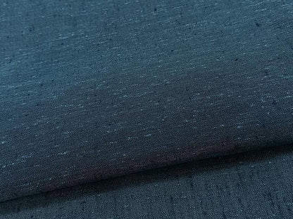 平和屋着物＊夏物　夏結城　霞文　青藍色　反端付き　正絹　逸品　CABJ9841xi