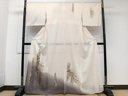 平和屋着物＊夏物　訪問着　絽　鳳凰花文　金彩　正絹　逸品　CABJ9842xi