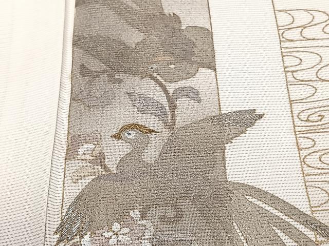 平和屋着物＊夏物　訪問着　絽　鳳凰花文　金彩　正絹　逸品　CABJ9842xi