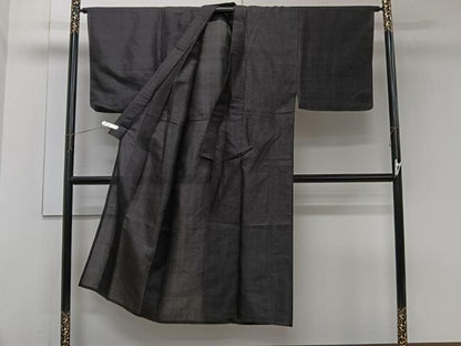 平和屋着物＊夏物　男性　紗紬　幾何学文　正絹　逸品　CABJ9847xi