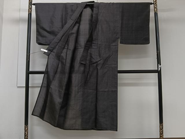 平和屋着物＊夏物　男性　紗紬　幾何学文　正絹　逸品　CABJ9847xi