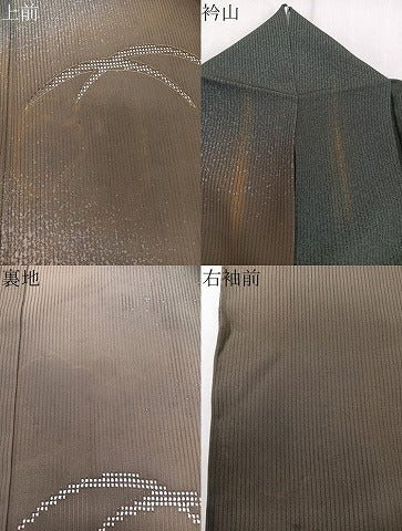 平和屋着物＊夏物　訪問着　縦絽　トロンワーグ　芝文　暈し染め　金彩　正絹　逸品　CABJ9852xi