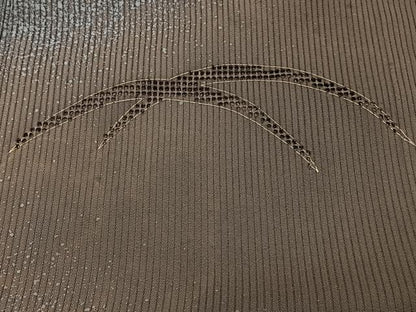 平和屋着物＊夏物　訪問着　縦絽　トロンワーグ　芝文　暈し染め　金彩　正絹　逸品　CABJ9852xi