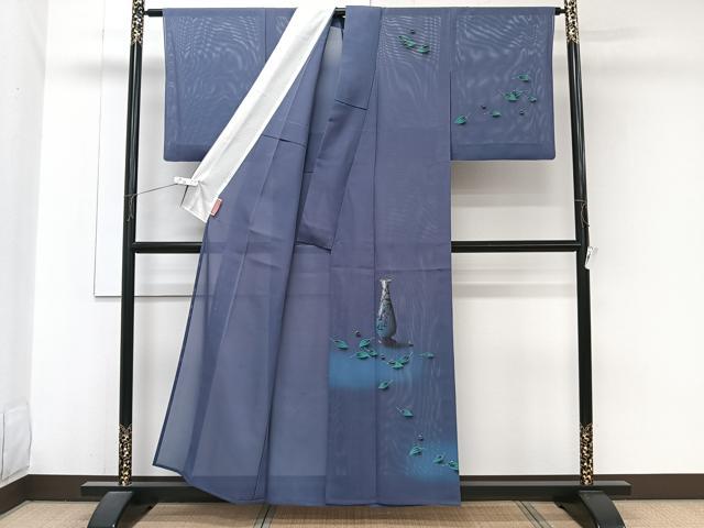 平和屋着物＊夏物　訪問着　絽　花瓶　水玉　正絹　逸品　CABJ9854xi