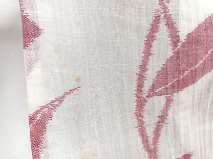 平和屋着物＊夏物　本場小千谷縮　枝草花文　麻　逸品　CABJ9856xi