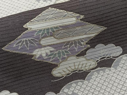 平和屋着物＊夏物　訪問着　絽　雲取り花文　金彩　正絹　逸品　CABJ9858xi