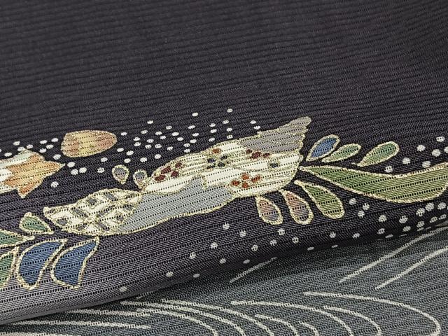 平和屋着物＊夏物　訪問着　絽　流水花文　暈し染め　金彩　正絹　逸品　CABJ9860xi