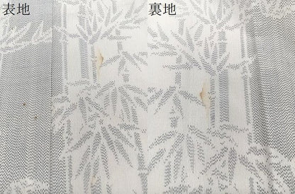 平和屋着物＊夏物　小紋　紗　笹竹文　交織　CABJ9862xi