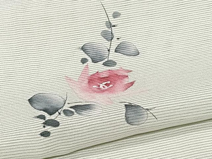 平和屋着物＊夏物　小紋　絽　手描き　草花文　正絹　逸品　CABJ9866xi