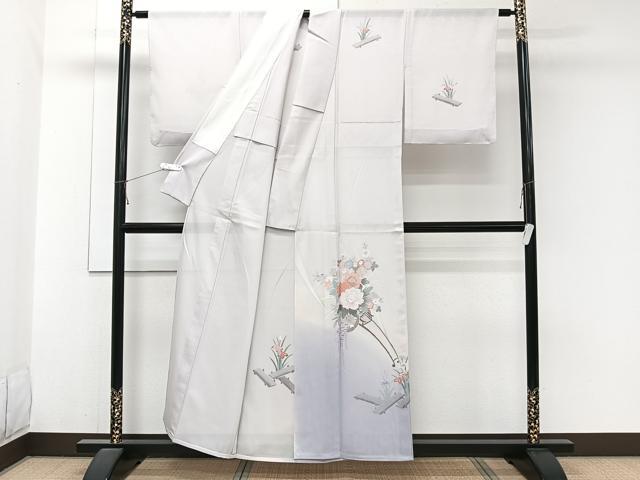 平和屋着物＊夏物　訪問着　絽　友禅　花車文　暈し染め　正絹　逸品　CABJ9868xi