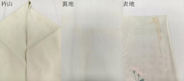 平和屋着物＊夏物　訪問着　絽　手描き　枝草花文　正絹　逸品　CABJ9872xi