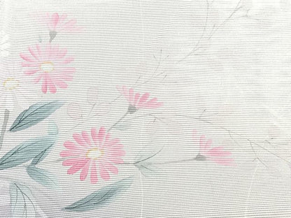 平和屋着物＊夏物　訪問着　絽　手描き　枝草花文　正絹　逸品　CABJ9872xi