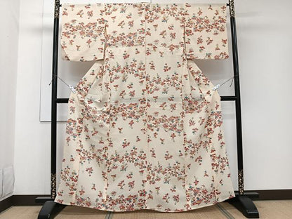平和屋着物＊夏物　訪問着　絽　草花文　正絹　逸品　CABJ9877xi