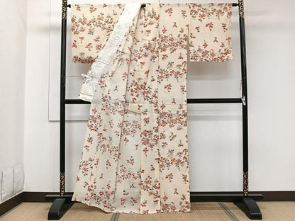 平和屋着物＊夏物　訪問着　絽　草花文　正絹　逸品　CABJ9877xi