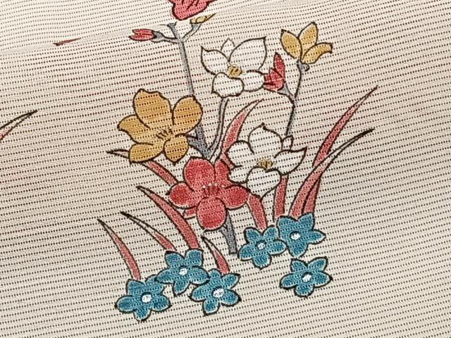 平和屋着物＊夏物　訪問着　絽　草花文　正絹　逸品　CABJ9877xi