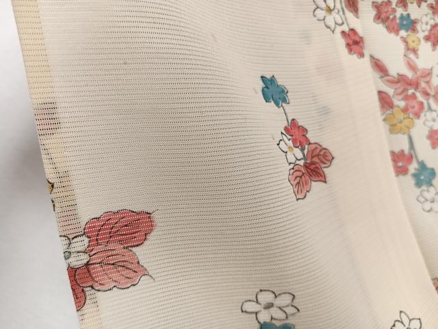 平和屋着物＊夏物　訪問着　絽　草花文　正絹　逸品　CABJ9877xi