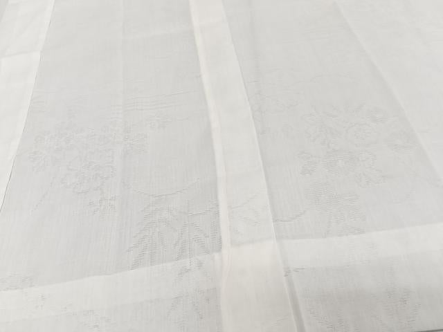 平和屋着物＊夏物　長襦袢　草花紋紗　白色　洗える着物　未使用　CABJ9884xi