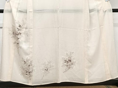 平和屋着物＊夏物　訪問着　絽　手描き　萩文　正絹　逸品　CABJ9889xi