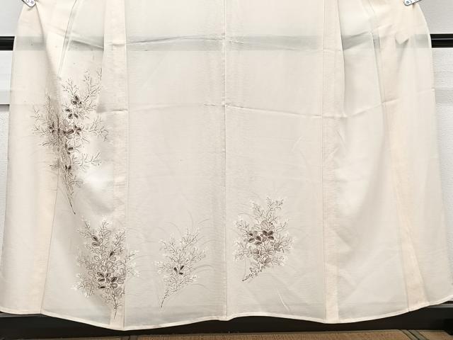 平和屋着物＊夏物　訪問着　絽　手描き　萩文　正絹　逸品　CABJ9889xi