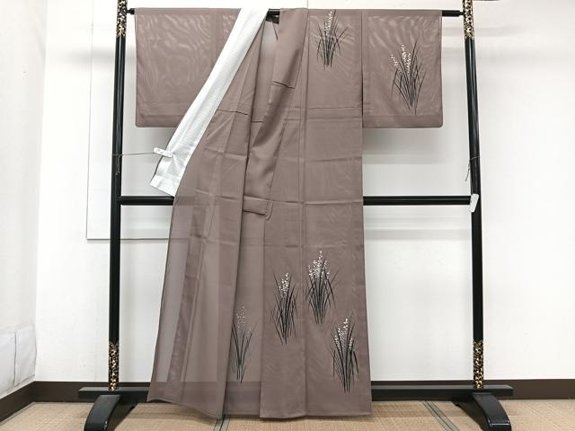 平和屋着物＊夏物　訪問着　絽　手描き　草花文　洗える着物　CABJ9902xi