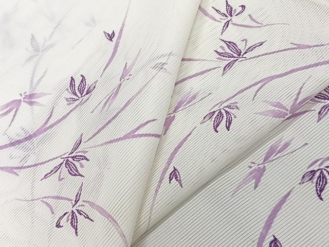 平和屋着物＊夏物　小紋　絽　草花文　洗える着物　CABJ9912xi
