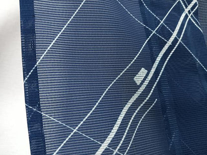 平和屋着物＊夏物　小紋　絽　幾何学文　洗える着物　CABJ9926xi