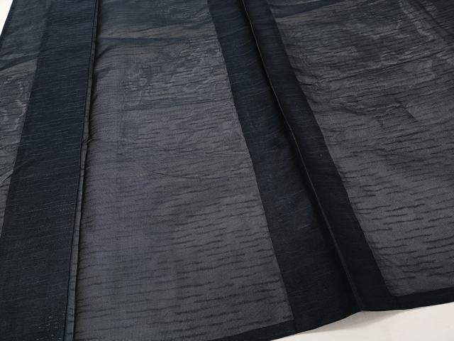 平和屋着物＊夏物　色無地　紗　濃藍色　正絹　逸品　CABJ9935xi