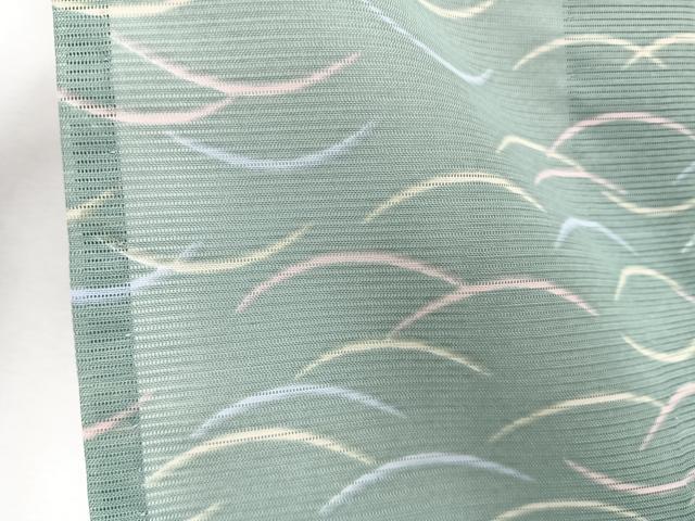 平和屋着物＊夏物　小紋　絽　雪輪芝文　洗える着物　CABJ9937xi
