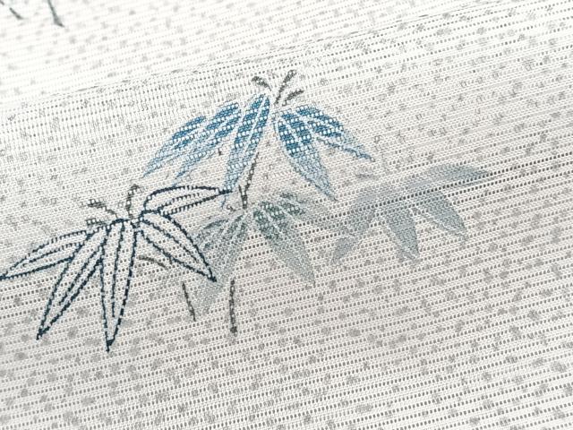 平和屋着物＊夏物　小紋　絽　草文　洗える着物　CABJ9947xi