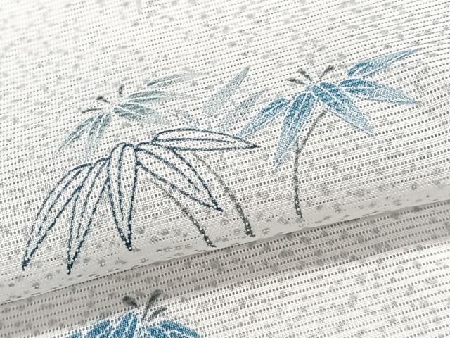 平和屋着物＊夏物　小紋　絽　草文　洗える着物　CABJ9947xi