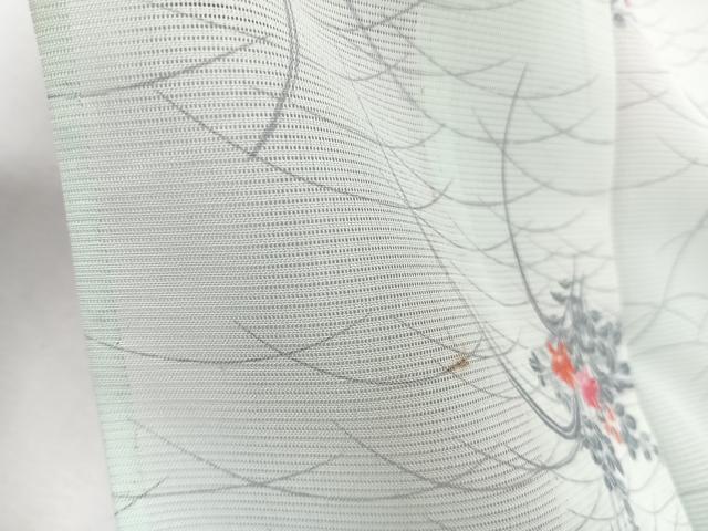 平和屋着物＊夏物　小紋　絽　草花文　洗える着物　CABJ9953xi