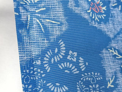 平和屋着物＊夏物　小紋　絽　亀甲草花文　洗える着物　CABJ9959xi