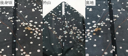 平和屋着物＊夏物　小紋　絽　水玉文様　洗える着物　CABJ9960xi