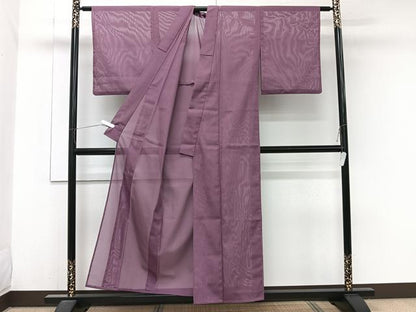 平和屋着物＊夏物　色無地　絽　浅蘇芳色　洗える着物　CABJ9962xi