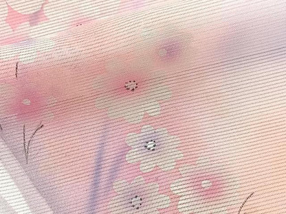 平和屋着物＊夏物　訪問着　絽　枝花文　洗える着物　CABJ9965xi