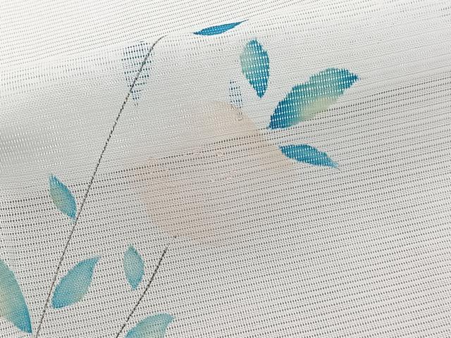 平和屋着物＊夏物　小紋　絽　枝草花文　洗える着物　CABJ9966xi