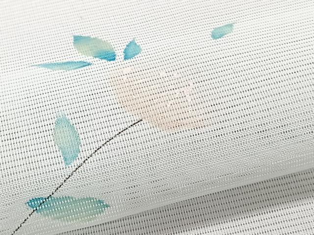平和屋着物＊夏物　小紋　絽　枝草花文　洗える着物　CABJ9966xi