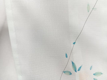 平和屋着物＊夏物　小紋　絽　枝草花文　洗える着物　CABJ9966xi