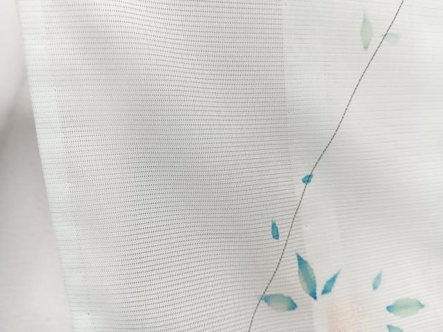 平和屋着物＊夏物　小紋　絽　枝草花文　洗える着物　CABJ9966xi