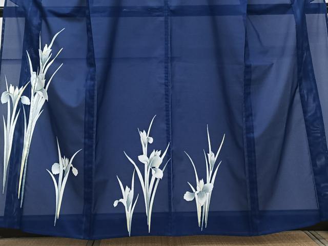 平和屋着物＊夏物　訪問着　絽　草花文　洗える着物　CABJ9976xi
