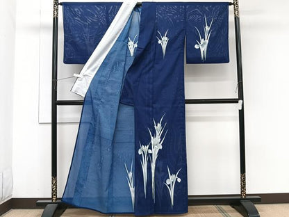 平和屋着物＊夏物　訪問着　絽　草花文　洗える着物　CABJ9976xi