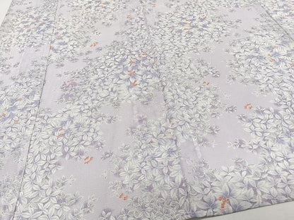 平和屋着物＊夏物　小紋　絽　草花文　洗える着物　CABJ9978xi