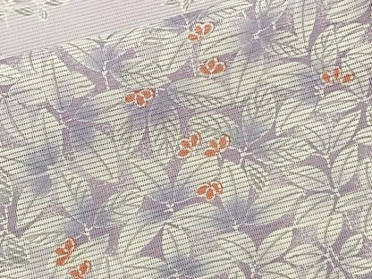 平和屋着物＊夏物　小紋　絽　草花文　洗える着物　CABJ9978xi