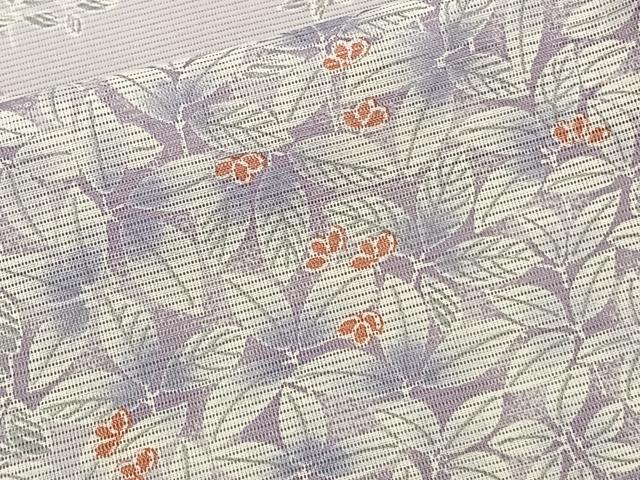 平和屋着物＊夏物　小紋　絽　草花文　洗える着物　CABJ9978xi