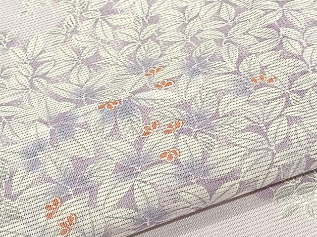 平和屋着物＊夏物　小紋　絽　草花文　洗える着物　CABJ9978xi