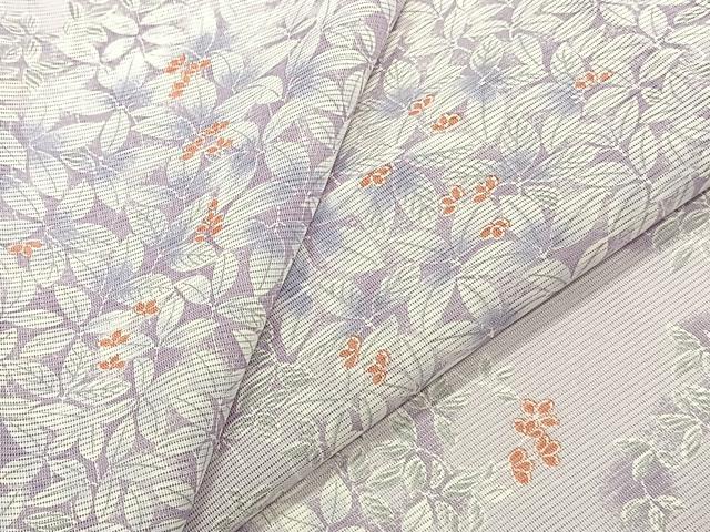 平和屋着物＊夏物　小紋　絽　草花文　洗える着物　CABJ9978xi