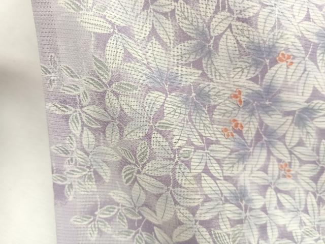 平和屋着物＊夏物　小紋　絽　草花文　洗える着物　CABJ9978xi