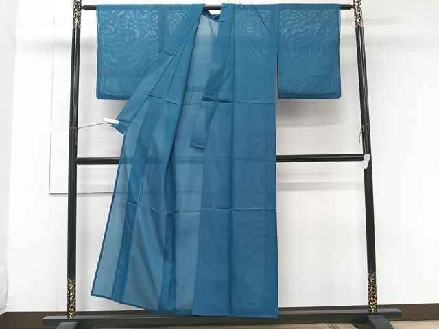 平和屋着物＊夏物　色無地　絽　縹色　洗える着物　CABJ9981xi