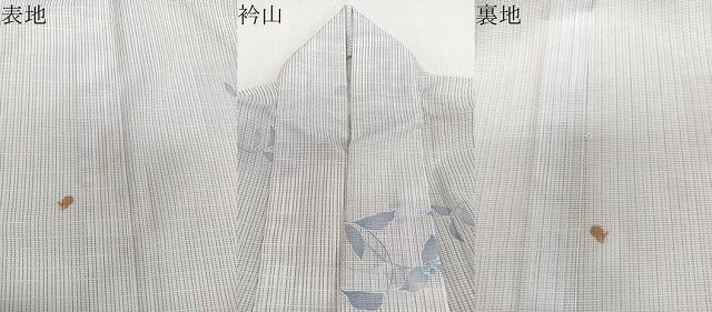 平和屋着物＊夏物　小紋　絽　花唐草文　洗える着物　CABJ9986xi