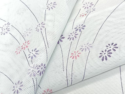 平和屋着物＊夏物　小紋　絽　枝花文　洗える着物　CABJ9989xi